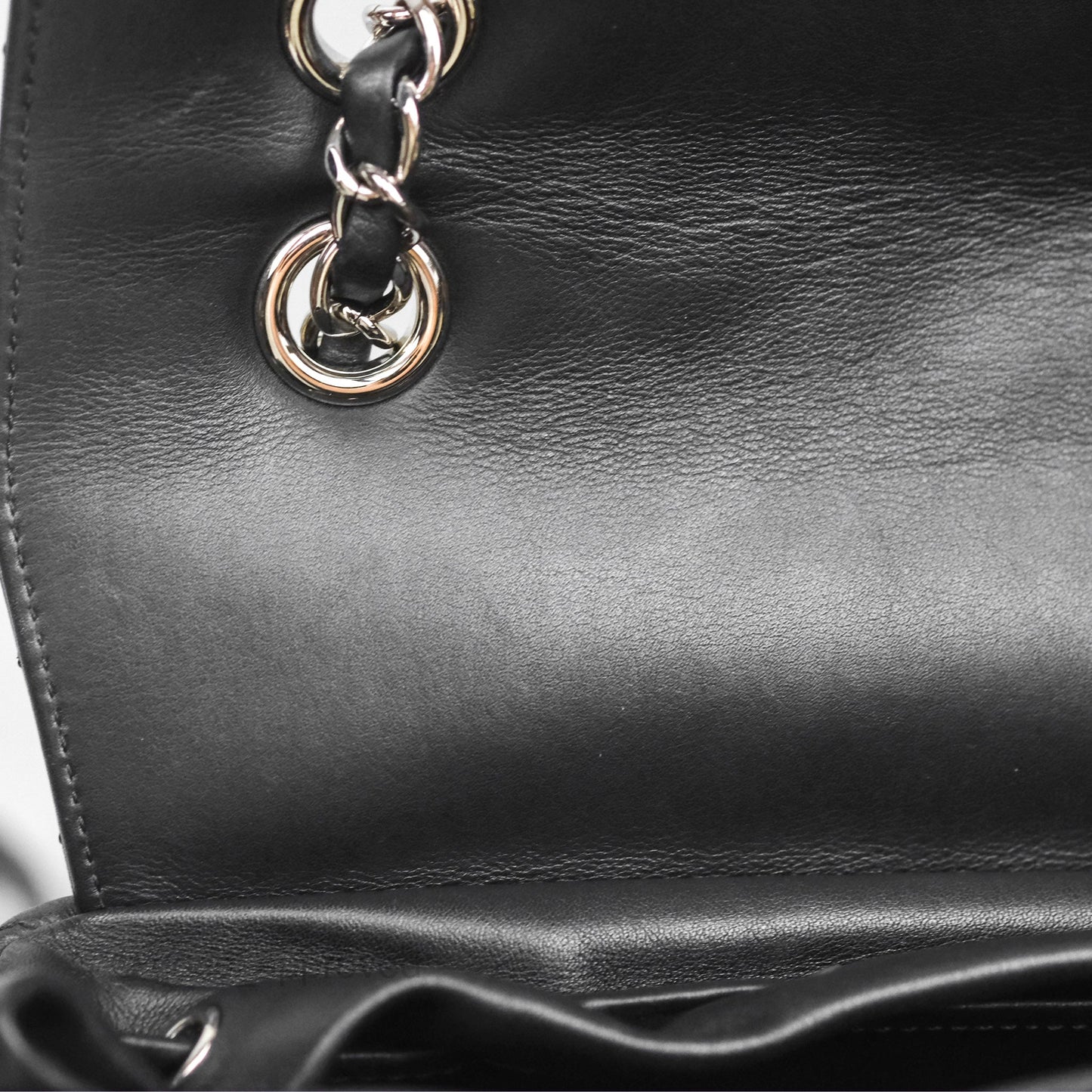 Chanel Medium Chevron Urban Spirit Backpack Black Calfskin Silver Hardware