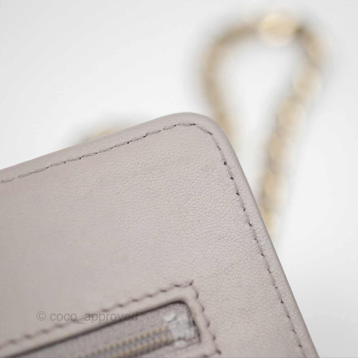 Chanel Trendy CC WOC Quilted Grey Lambskin Gold Hardware