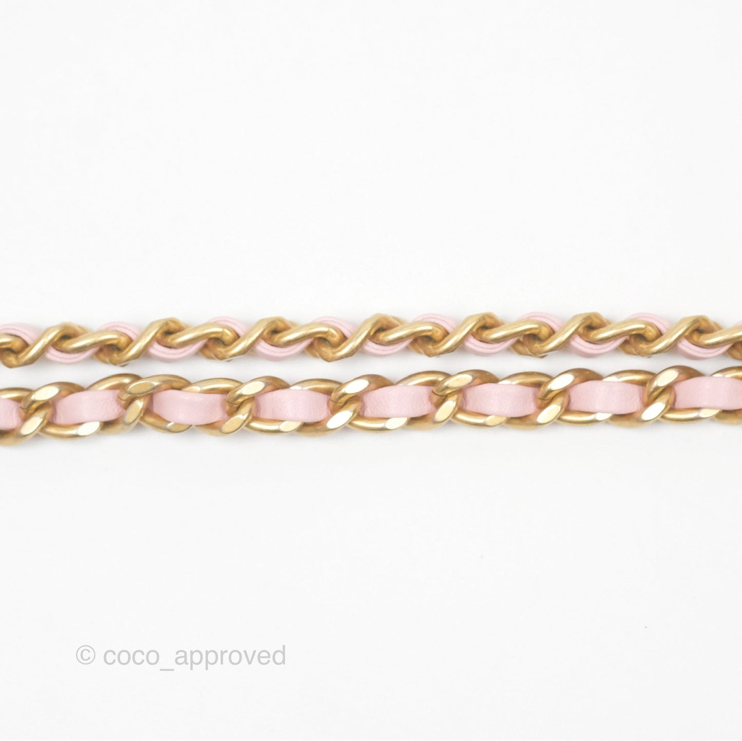 Chanel Pearl Crush Mini Square Quilted Light Pink Lambskin Aged Gold Hardware