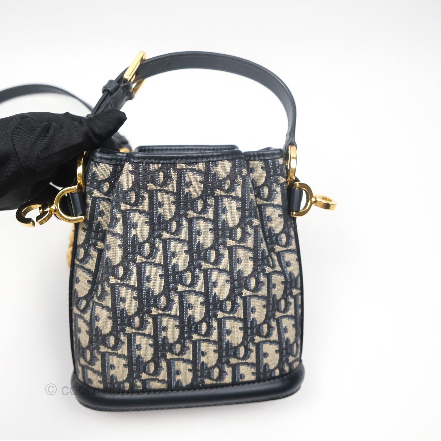 Christian Dior Small O C'est Dior Bucket Bag Blue Dior Oblique Jacquard