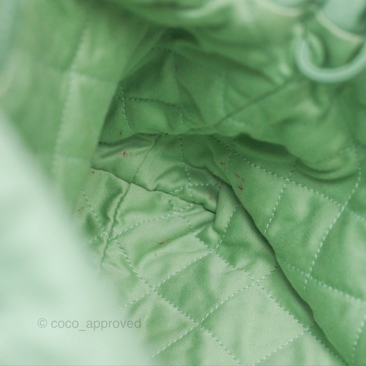 Chanel 22 Small Mint Green Shiny Aged Calfskin Aged Gold Hardware