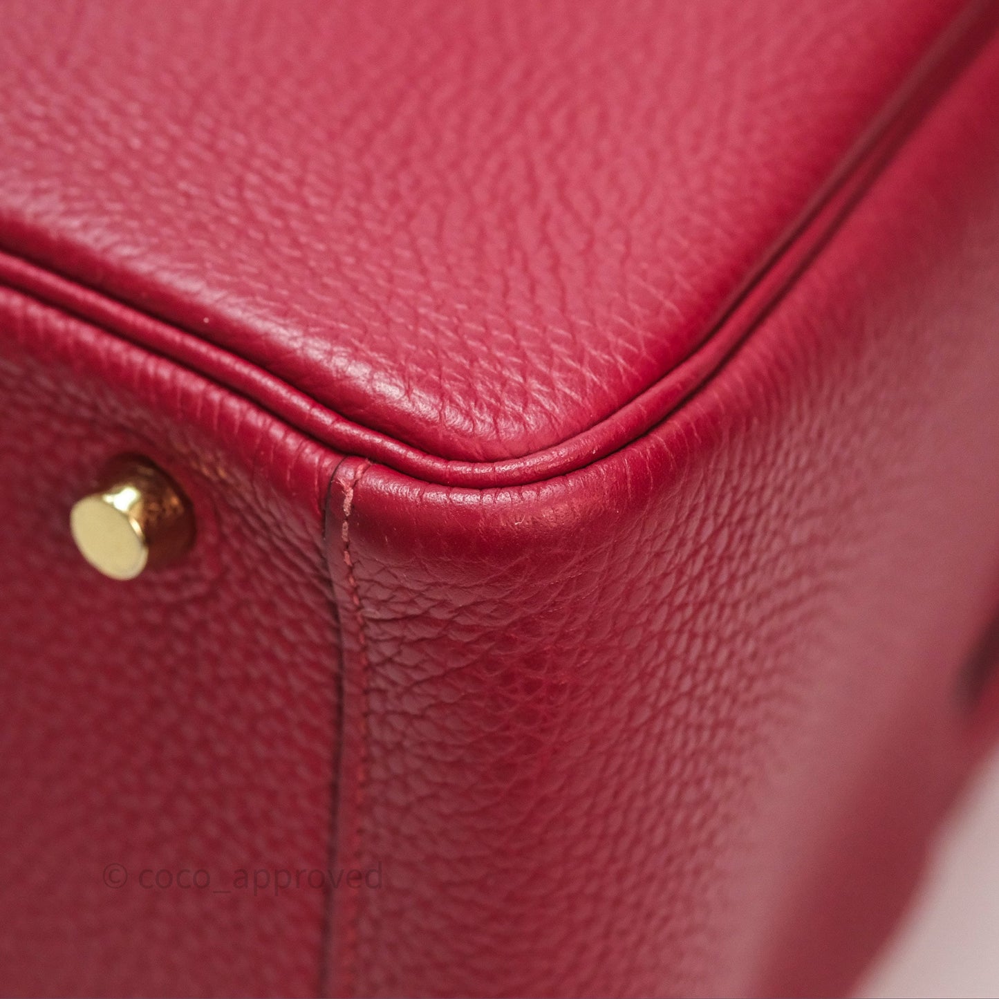 Hermès Lindy 30 Rouge Grenat K1 Clemence Gold Hardware