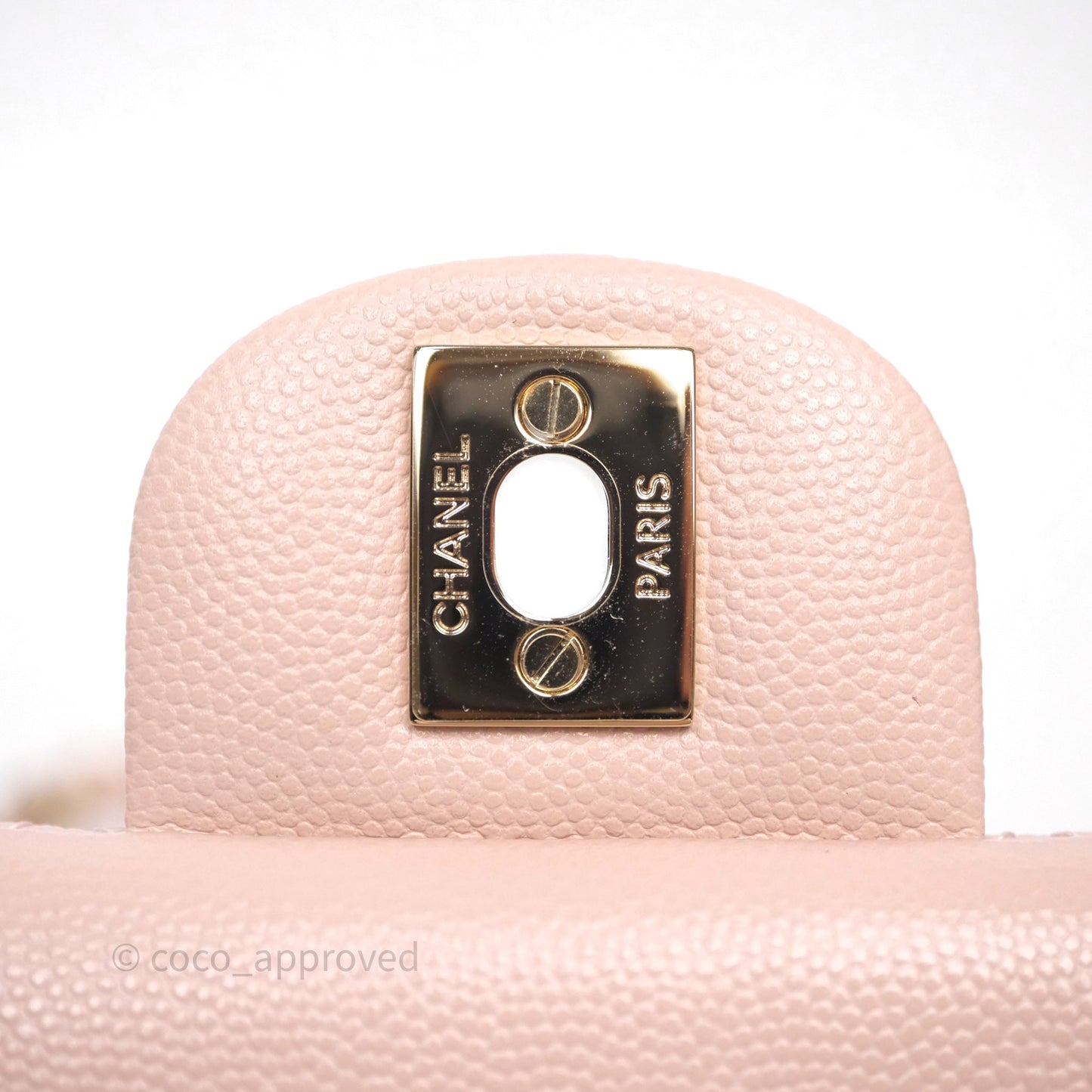 Chanel Small Classic Flap Quilted Light Pink Caviar Gold Hardware