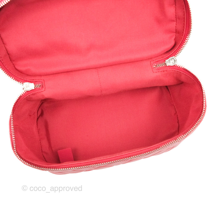 Chanel Aquarium PVC Coral Pink Crumpled Calfskin Silver Hardware