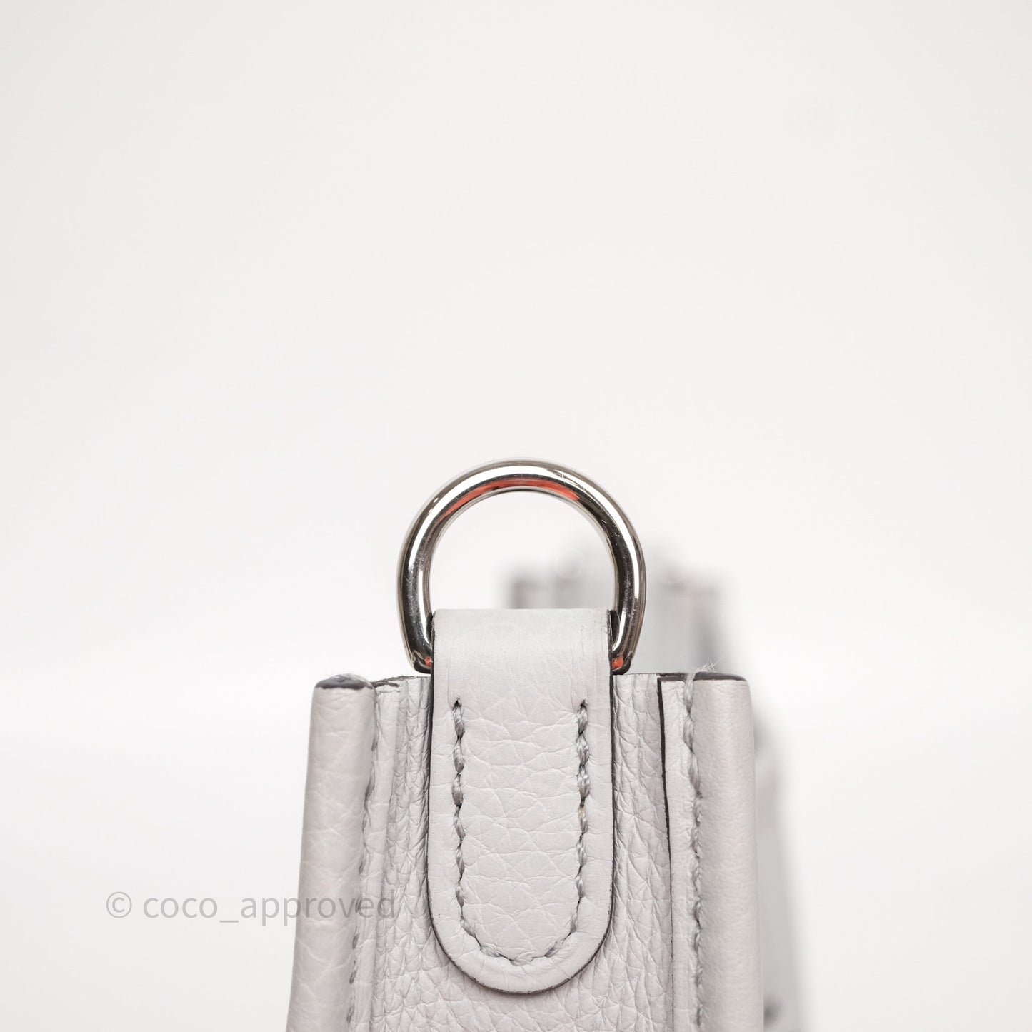 Hermès Mini Evelyne 16 Bleu Pale/Nata 08 Clemence Palladium Hardware