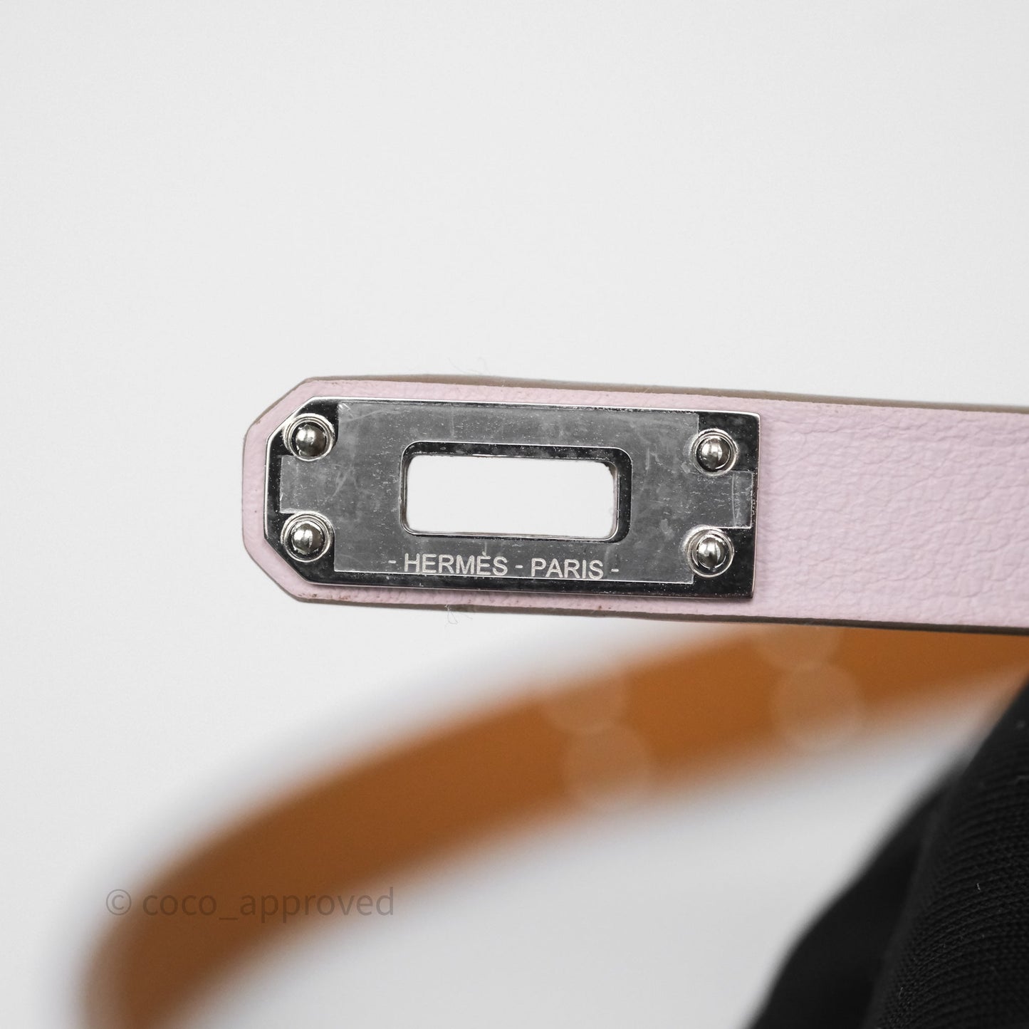 Hermès Kelly Double Tour Bracelet Mauve Pâle Swift Palladium Hardware