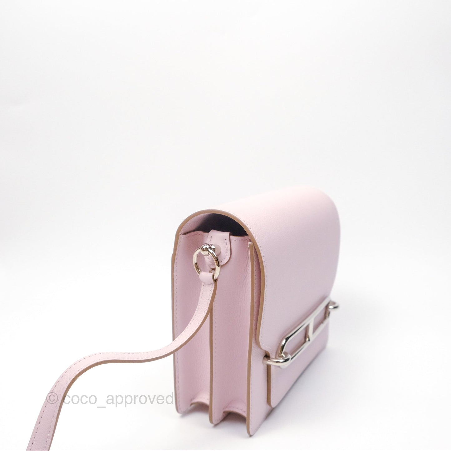 Hermès Roulis Mini 18 Mauve Pale Evercolor Palladium Hardware