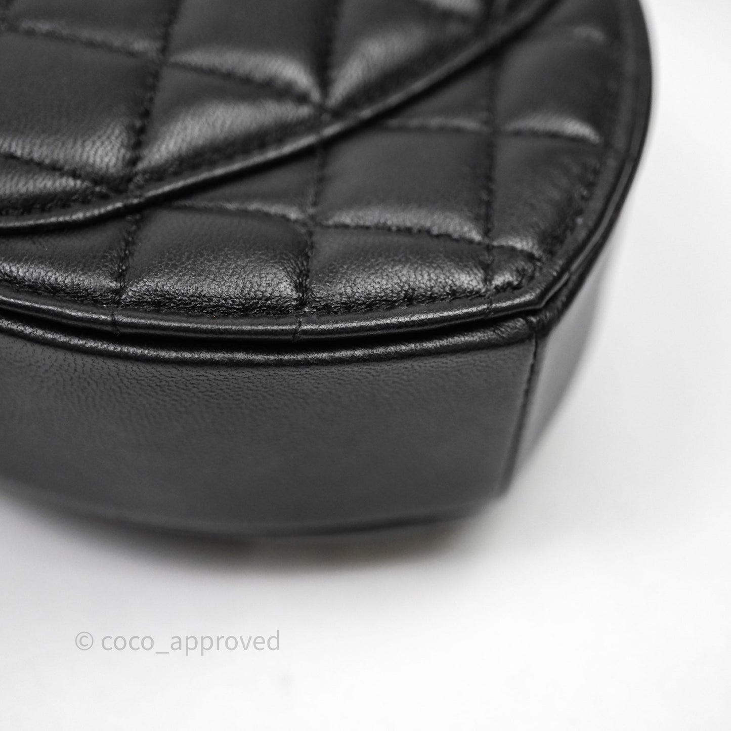 Chanel Small Heart Bag Black Lambskin Gold Hardware