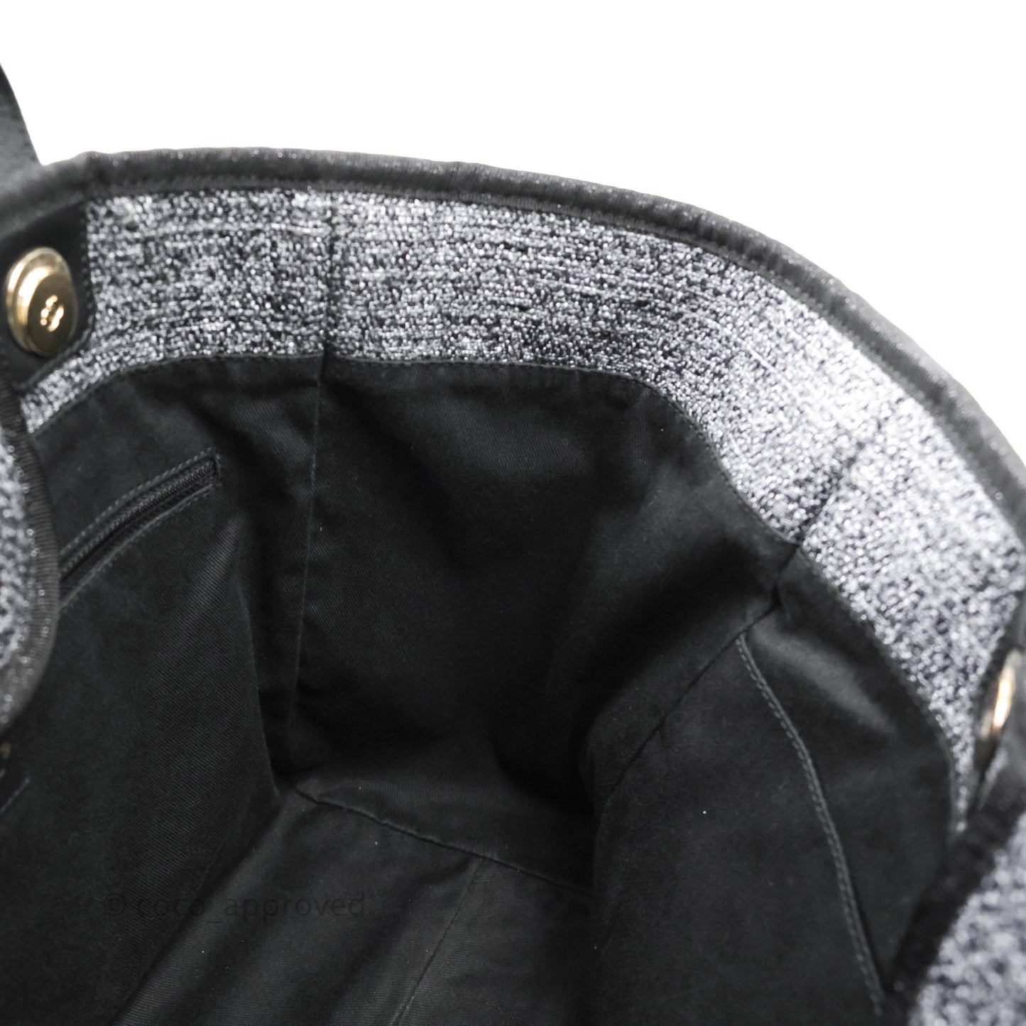 Chanel Large Deauville Charcoal Grey Canvas Gold Hardware