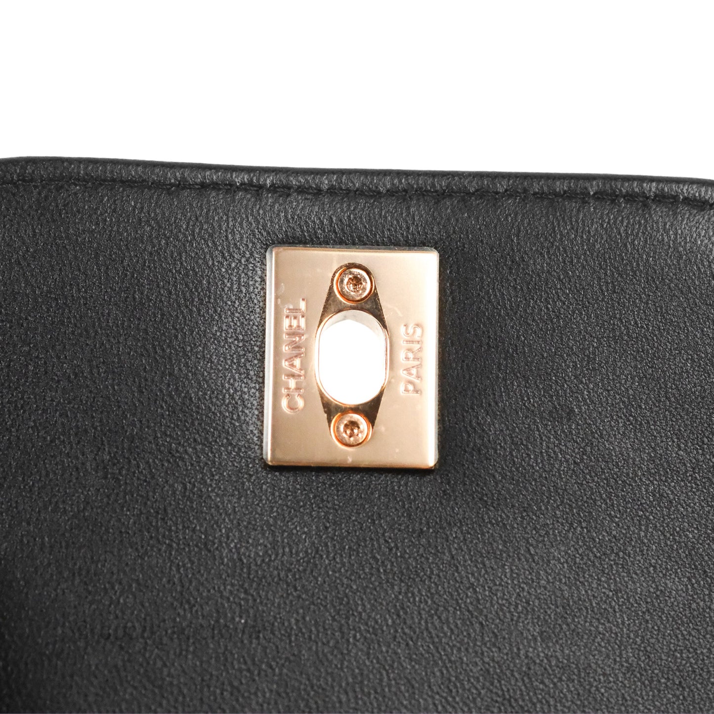 Chanel Mini Quilted Trendy CC Clutch With Chain Black Lambskin Rose Gold Hardware