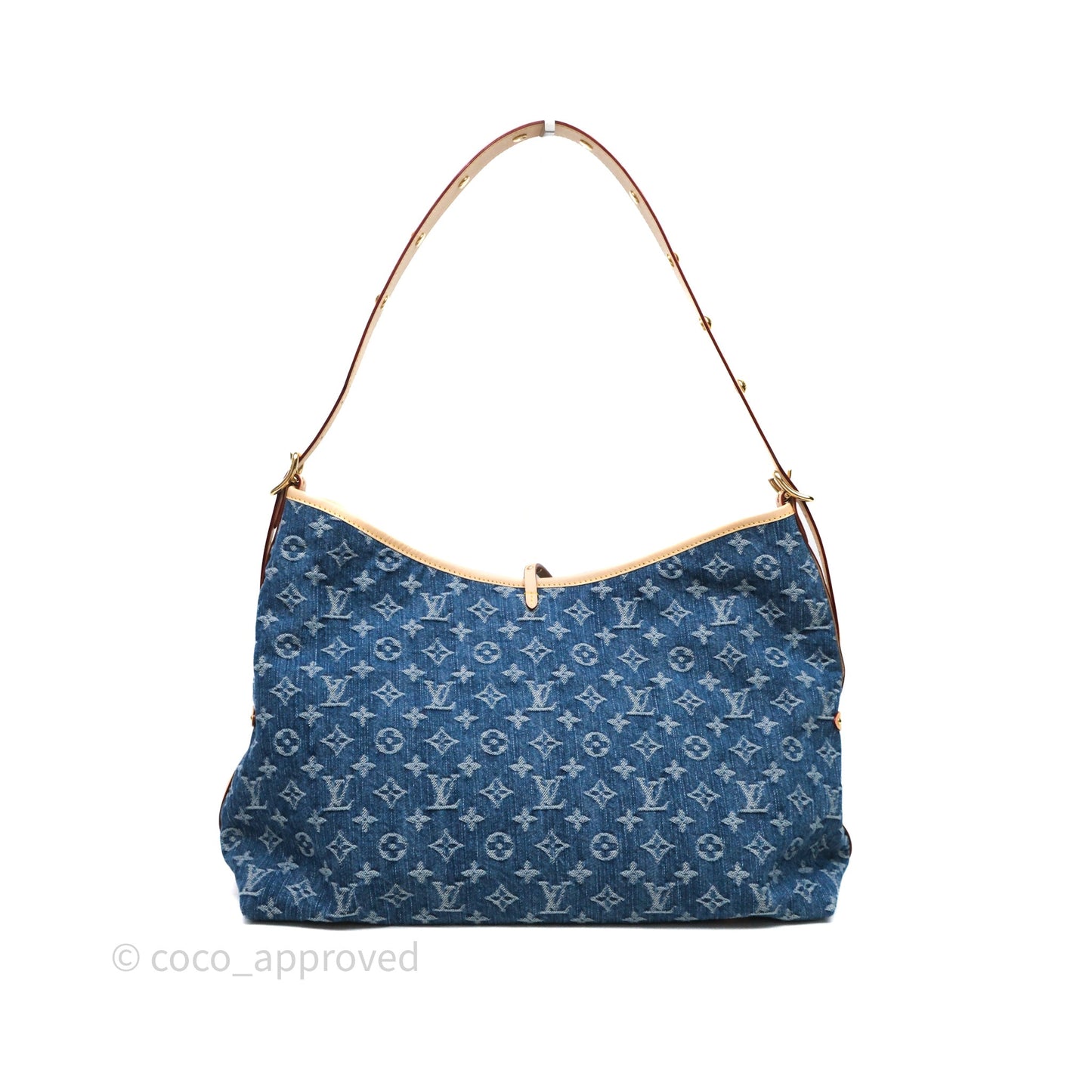 Louis Vuitton CarryAll MM Denim Blue Monogram