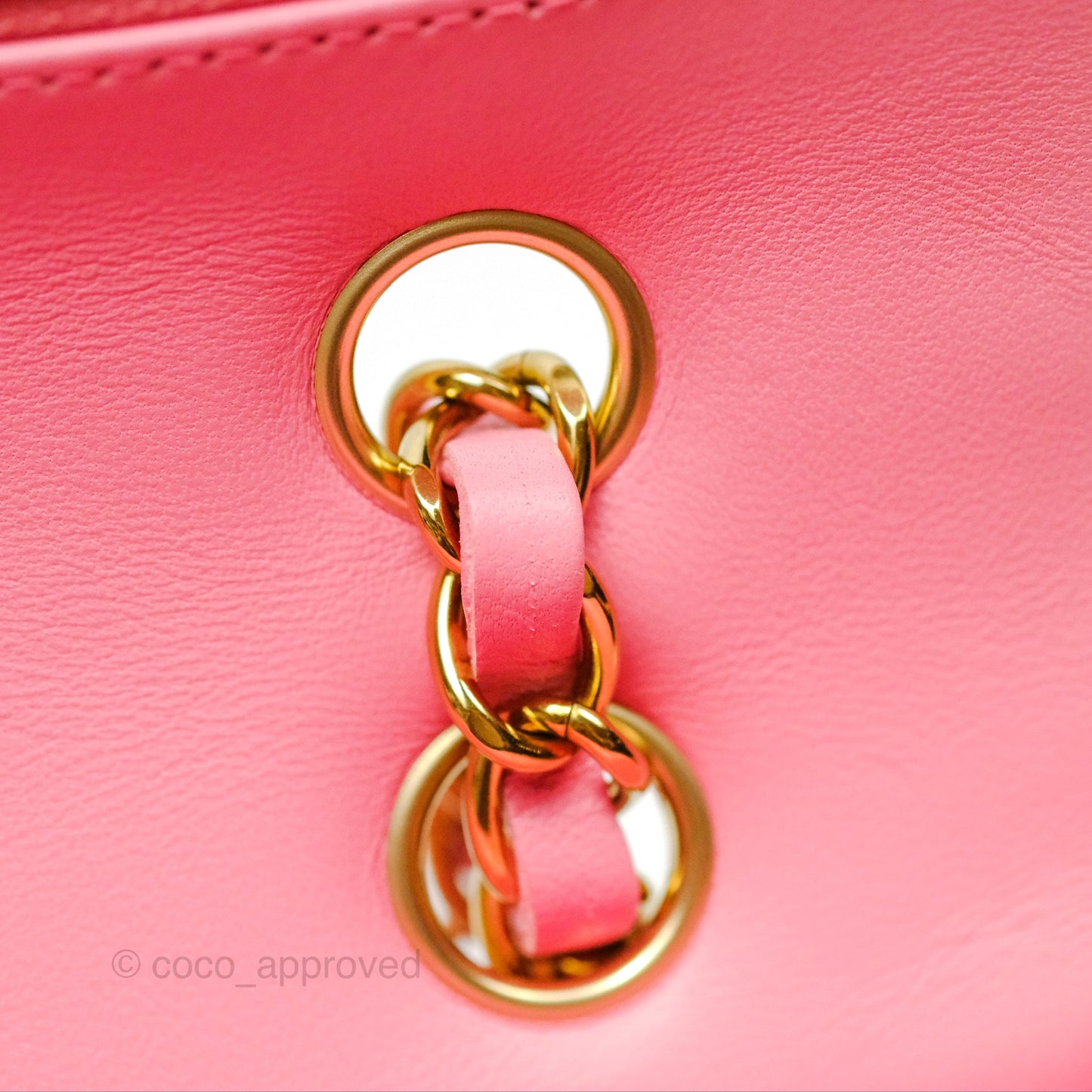 Chanel Small Classic Quilted Flap Pink Lambskin Gold Hardware