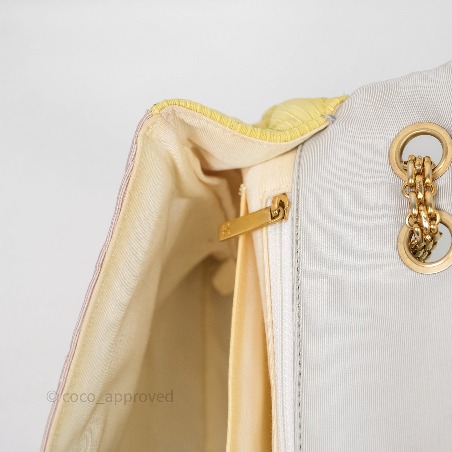 Chanel Reissue Flap Bag Tricolor Pastel Satin Aged Gold Hardware
