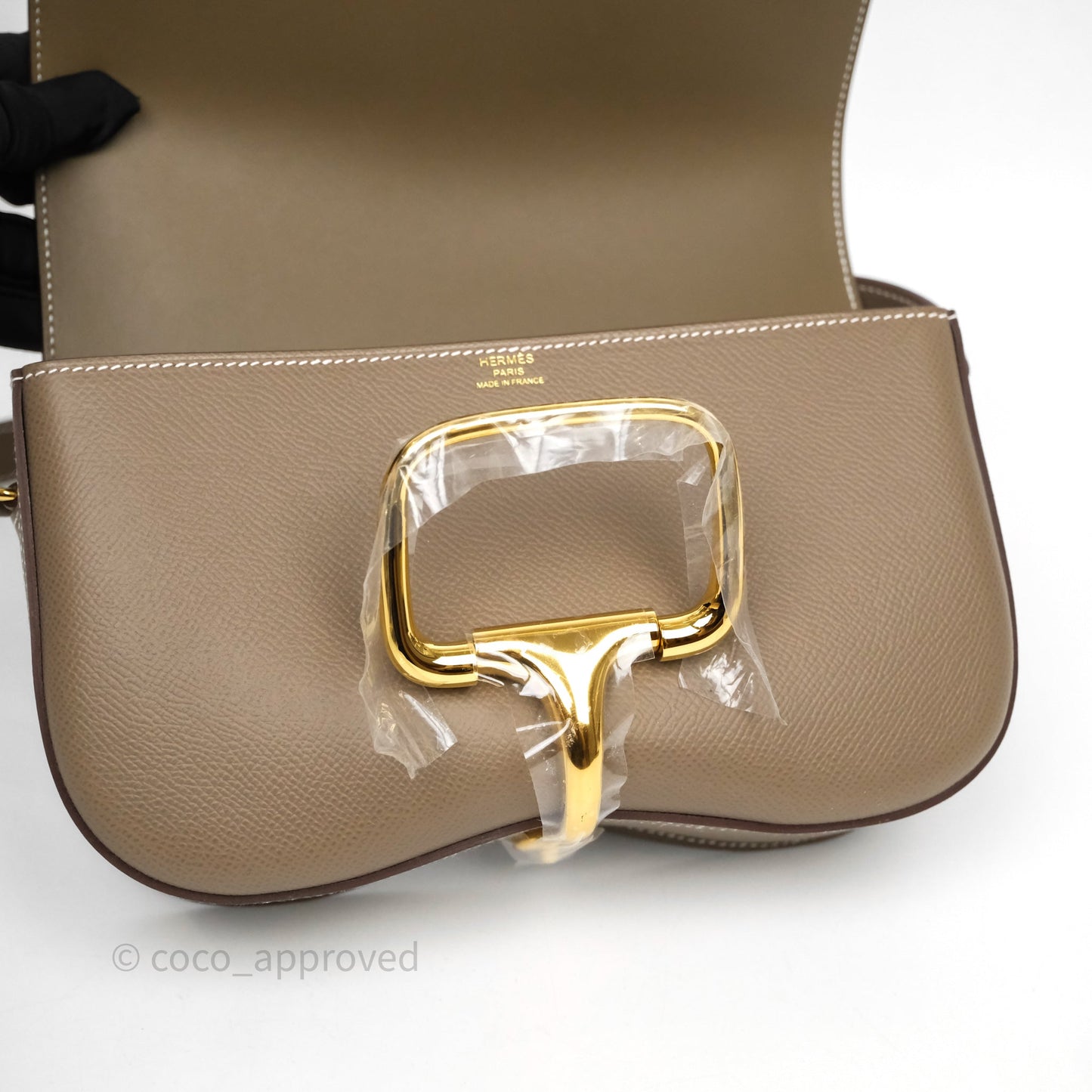 Hermès Della Cavalleria Elan Bag Etoupe Gold Hardware