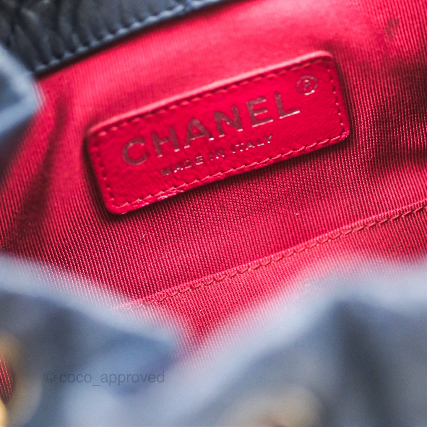 Chanel Small Gabrielle Backpack Navy Black Aged Calfskin