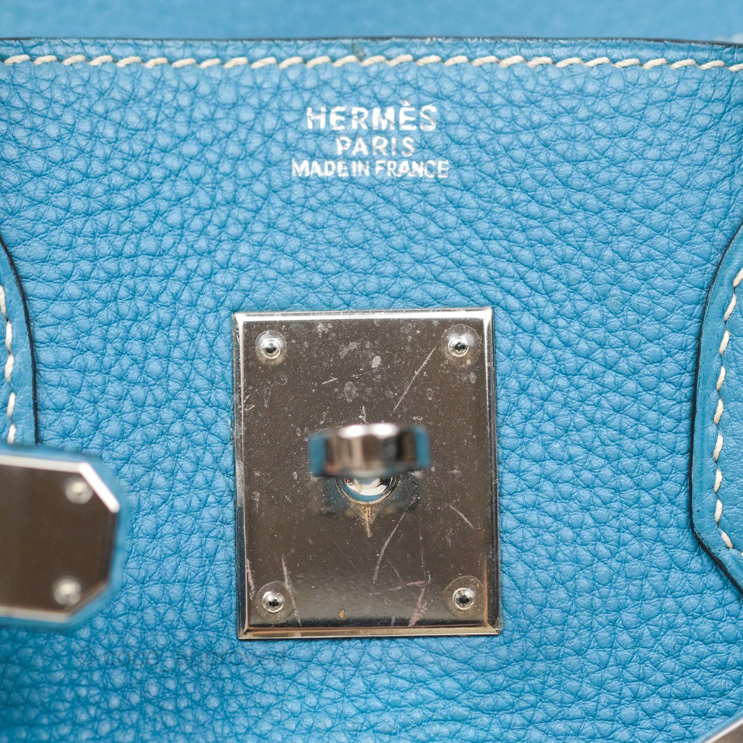 Hermès Birkin 30 Blue Jean Togo Palladium Hardware