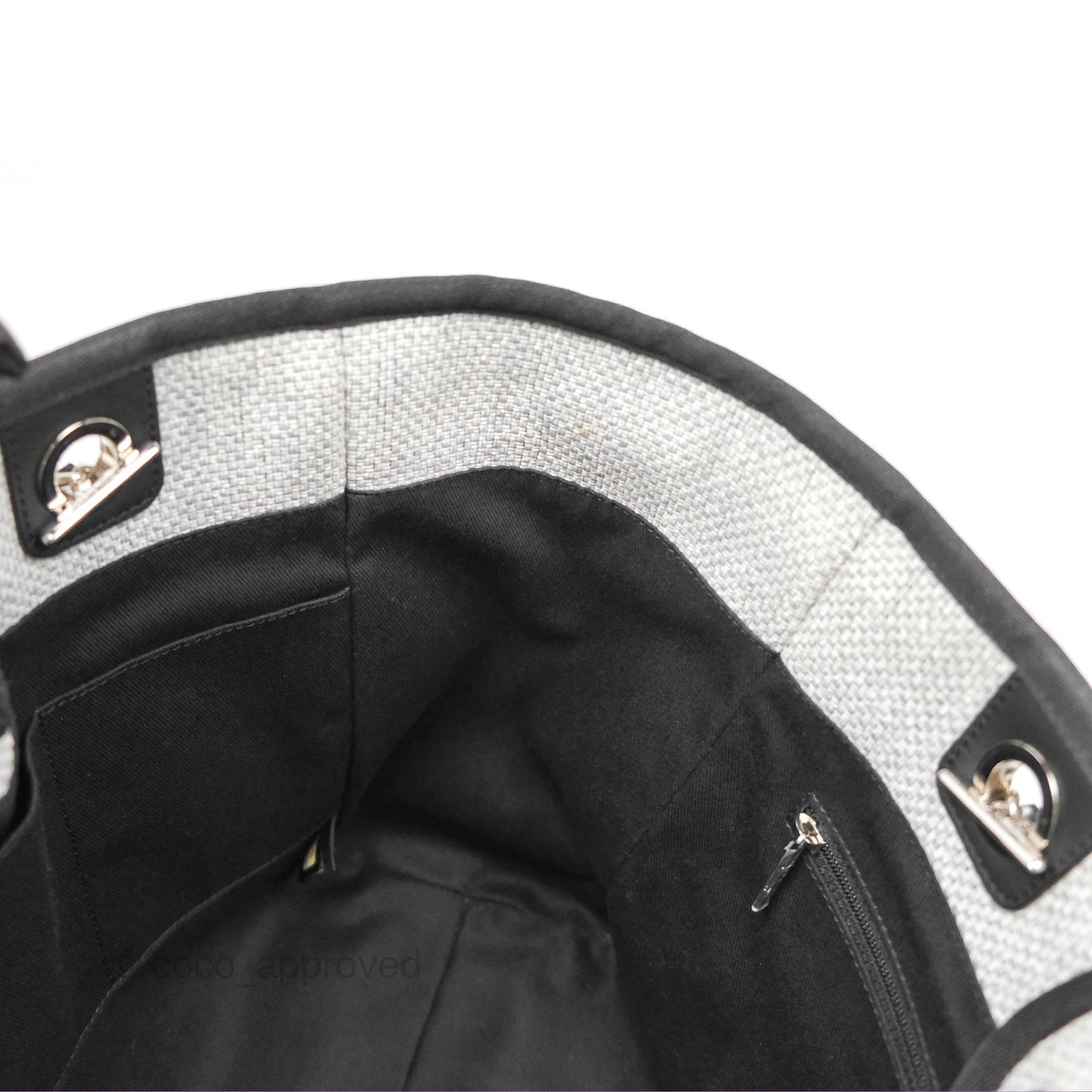 Chanel Medium Deauville Tote Light Grey Canvas