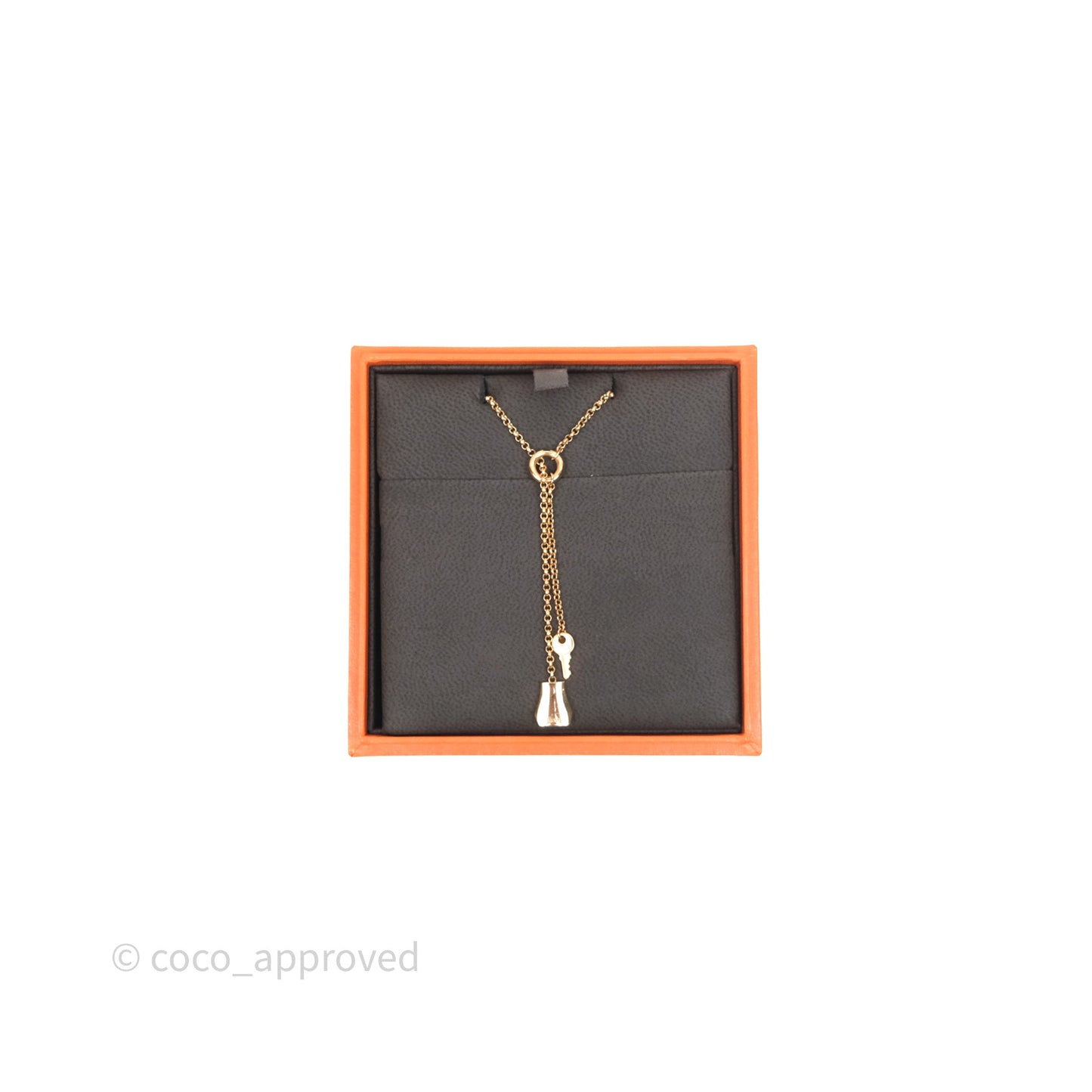 Hermès Kelly Clochette Necklace Small Model Rose Gold