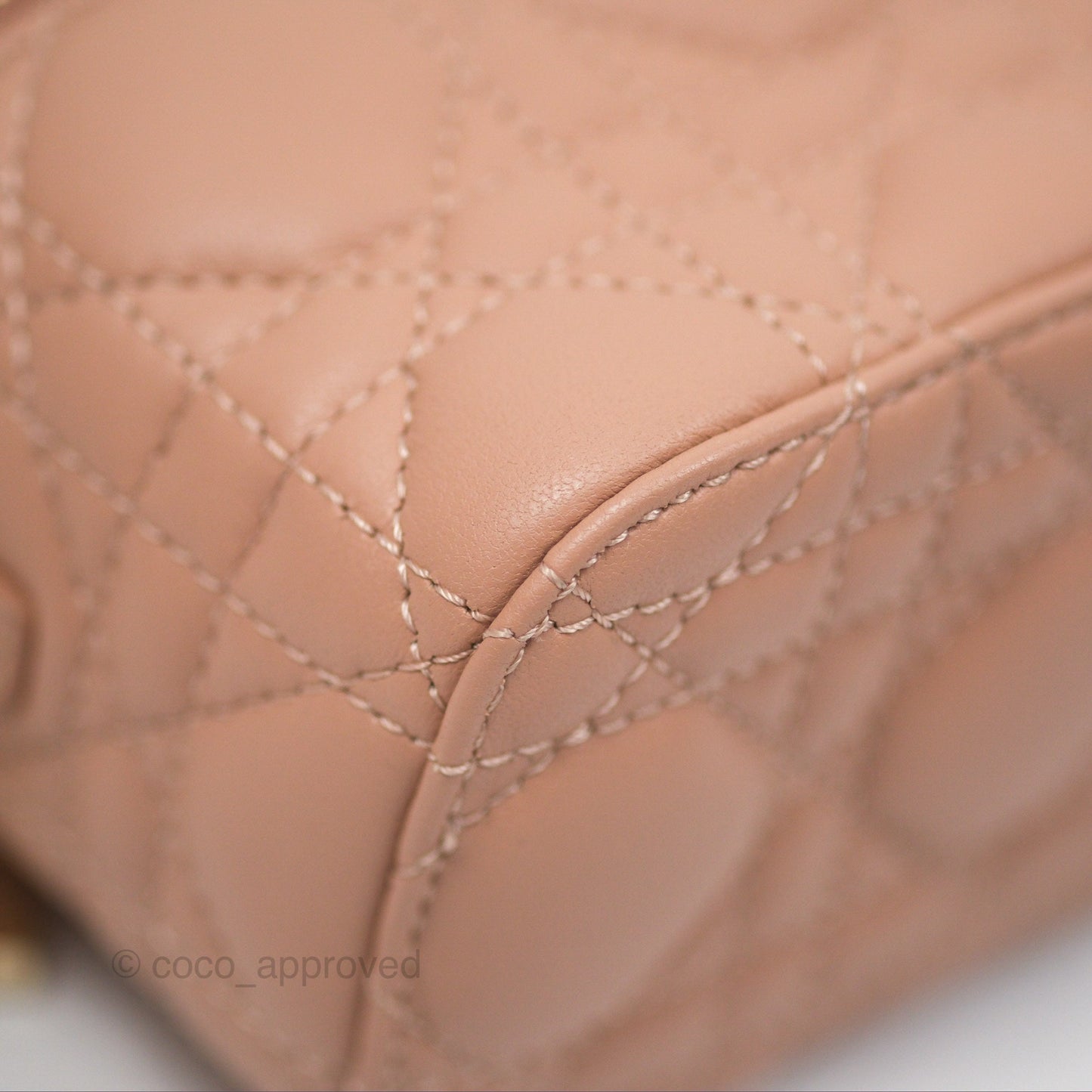 Christian Dior Micro Lady Dior Vanity Case Pink Cannage Lambskin