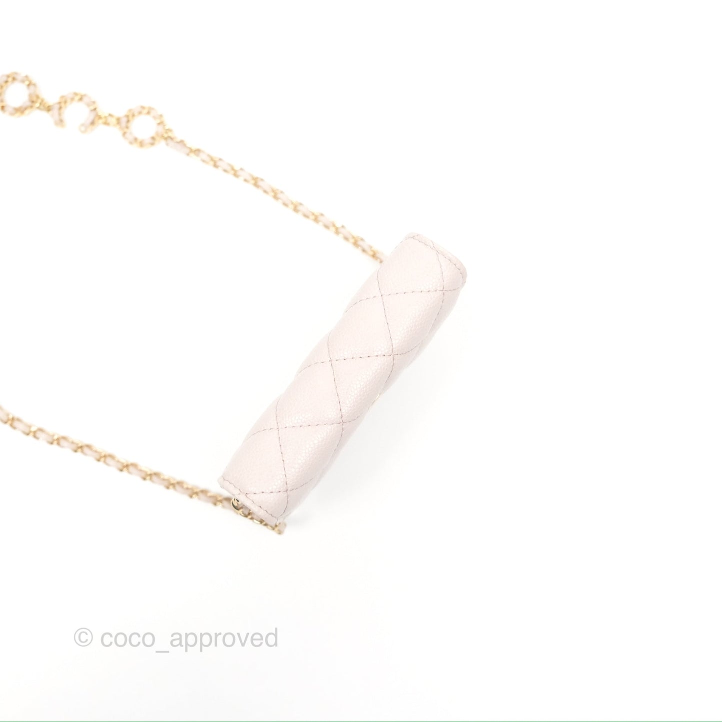 Chanel Miss Coco Clutch With Chain Quilted Lilac Pink Caviar Gold Hardware