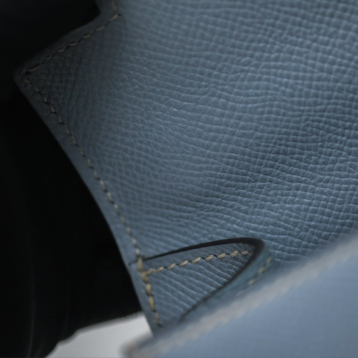 Hermès Kelly II 28 Sellier Bleu Lin J7 Epsom Gold Hardware