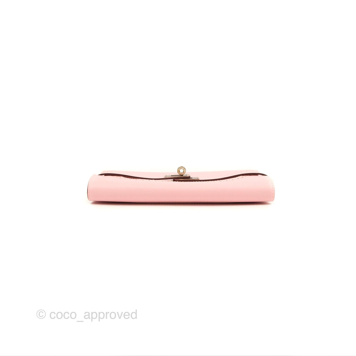 Hermès Ghillies Kelly Wallet Rose Sakura Swift Palladium Hardware