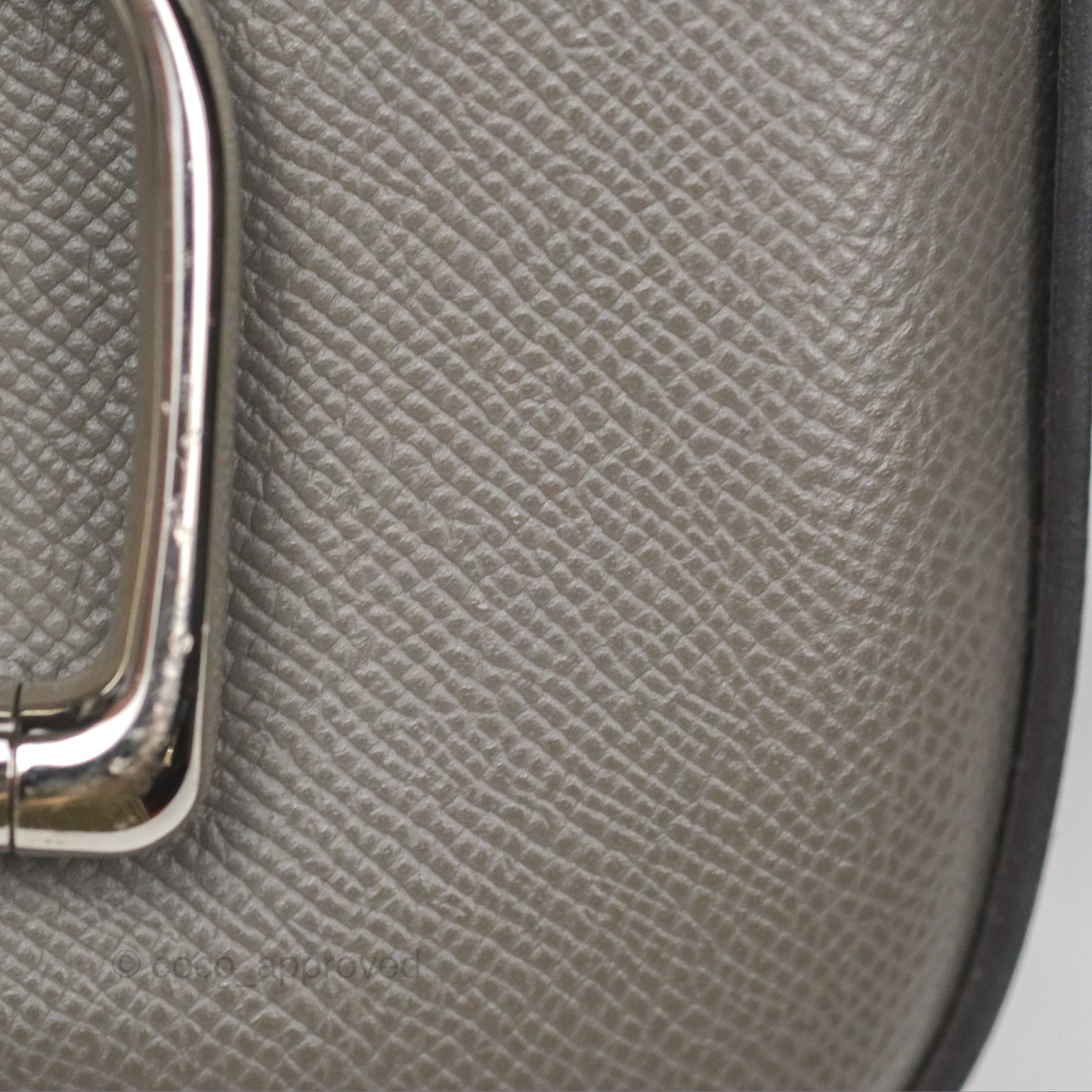 Hermès Della Cavalleria Mini Bag Gris Meyer 0L Epsom Palladium Hardware