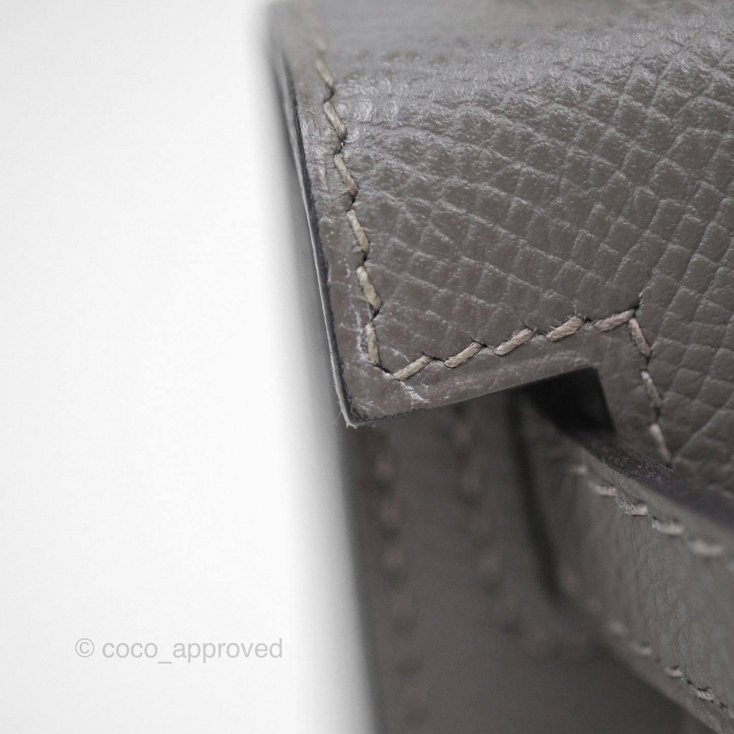 Hermès Mini Kelly II Gris Meyer 0L Epsom Gold Hardware