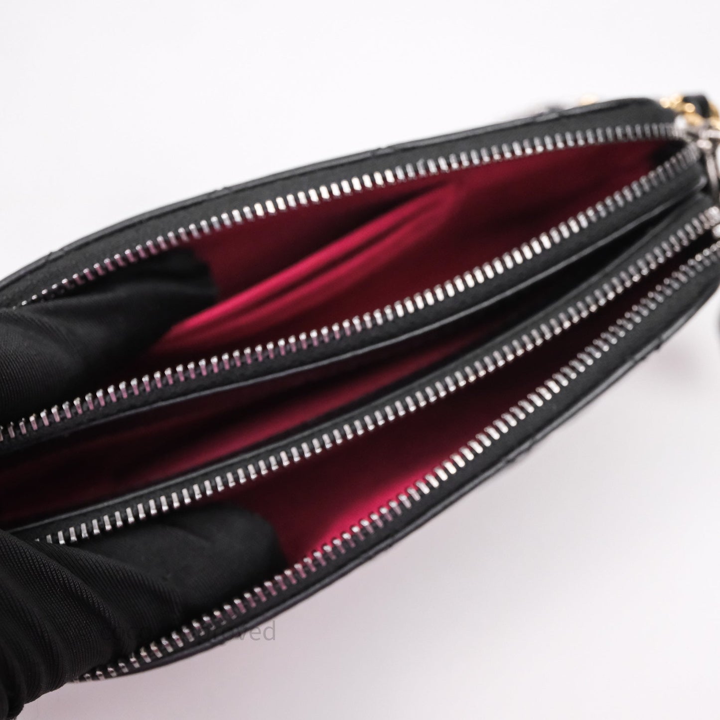 Chanel Gabrielle Clutch With Chain Aged Calfskin Black Mixed Hardware