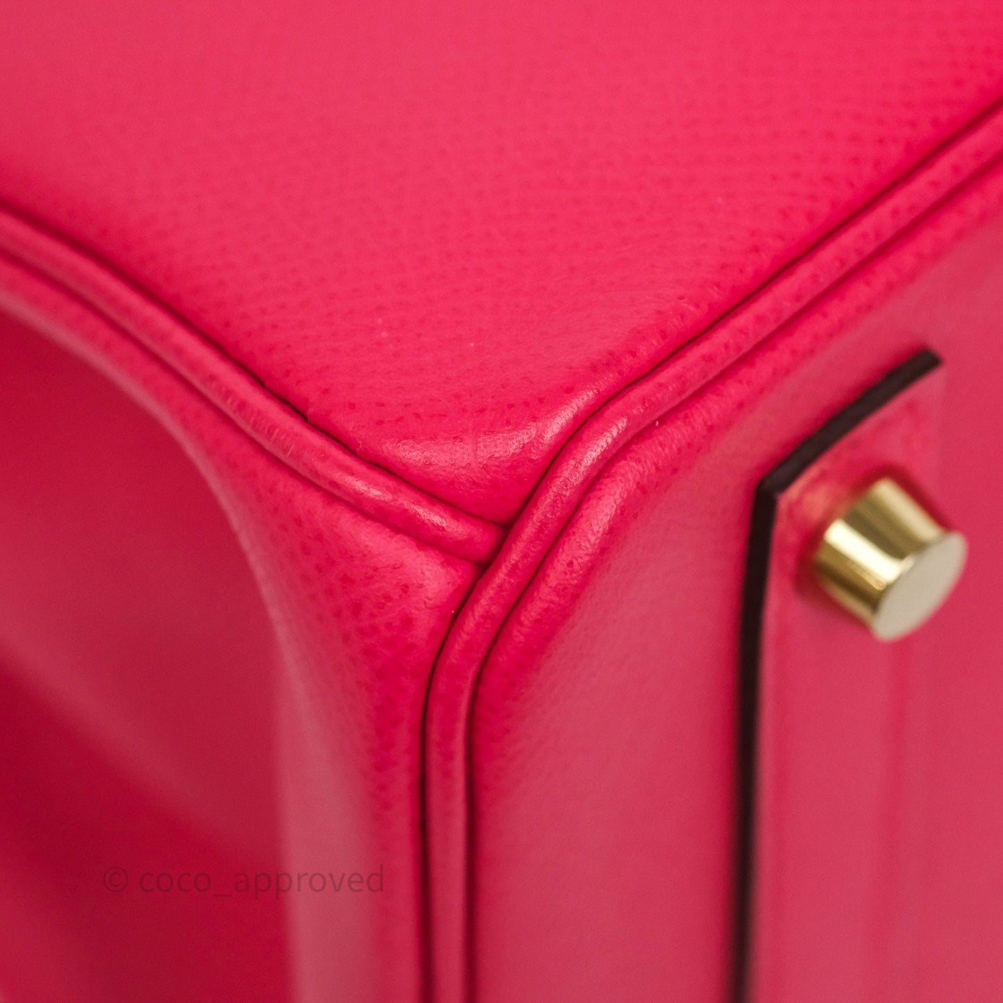 Hermès Birkin Retourne 30 Rose Extreme I6 Epsom Gold Hardware