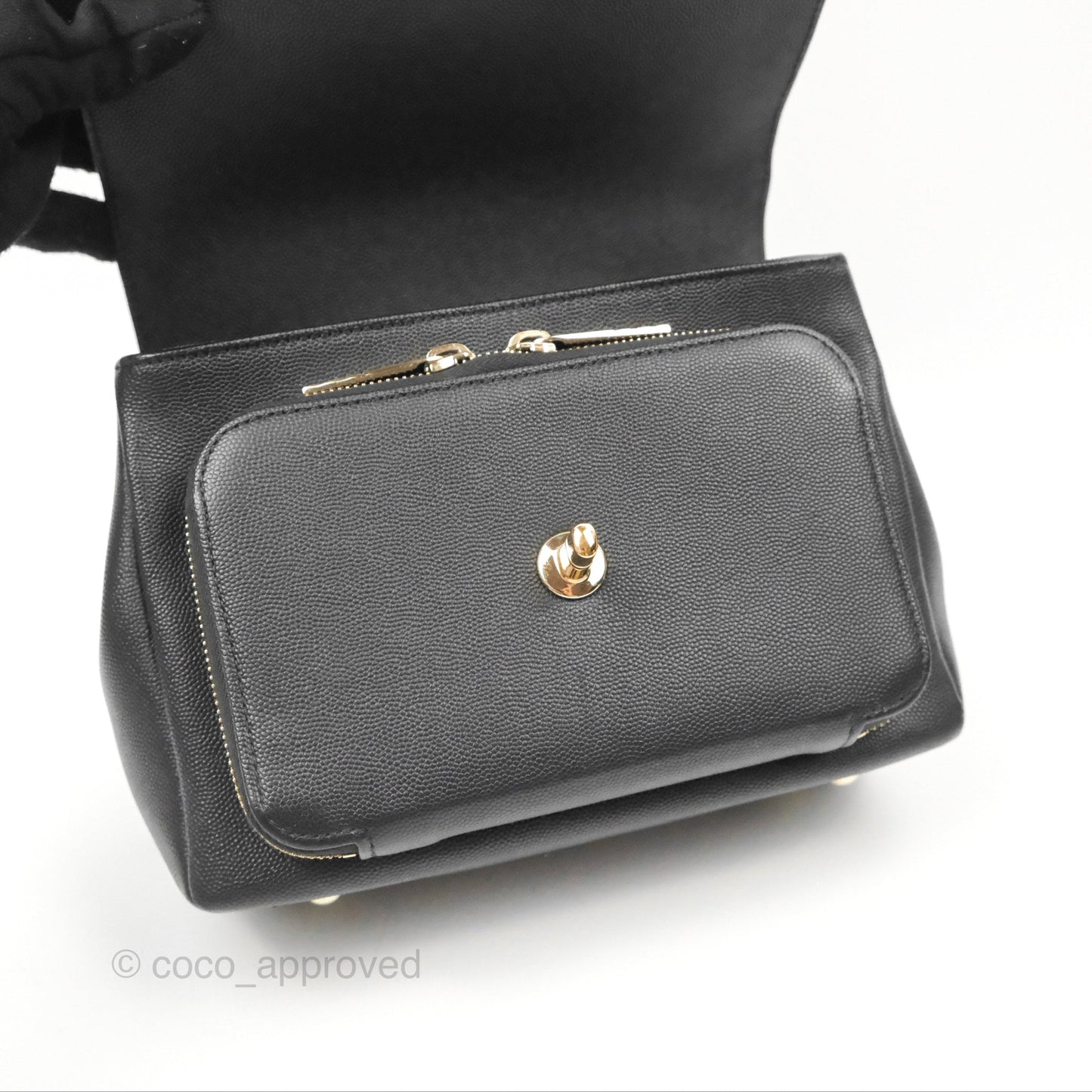 Chanel Quilted Medium Business Affinity Flap Black Caviar Gold Hardware
