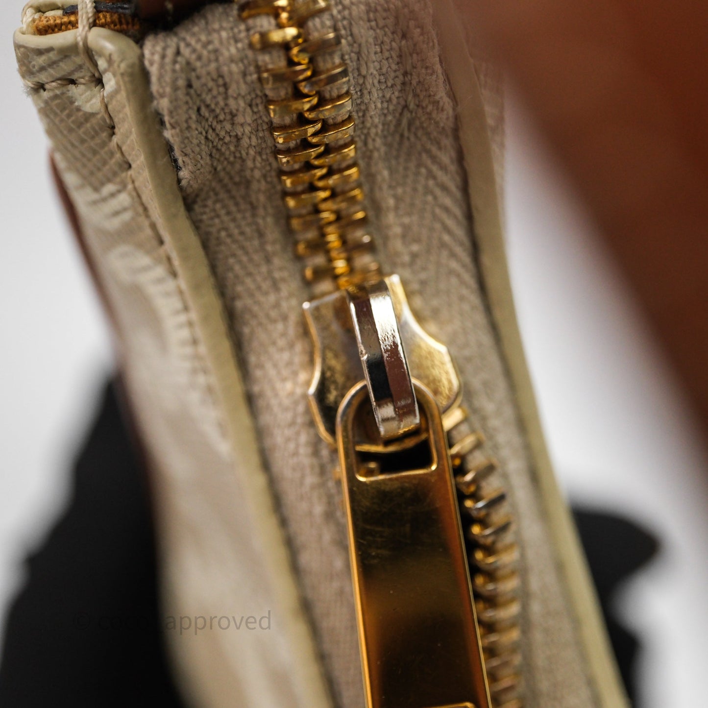 Celine Ava Bag In Triomphe Canvas Calfskin Grege
