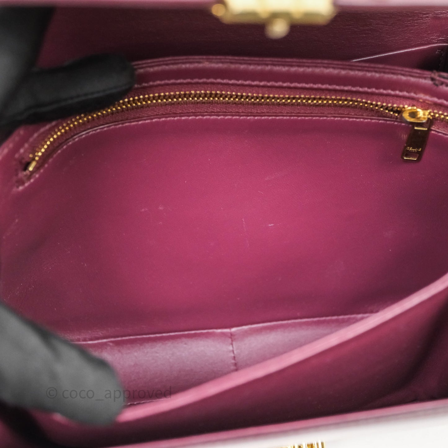 Celine Medium Triomphe Acai Burgundy Shiny Calfskin Gold Hardware