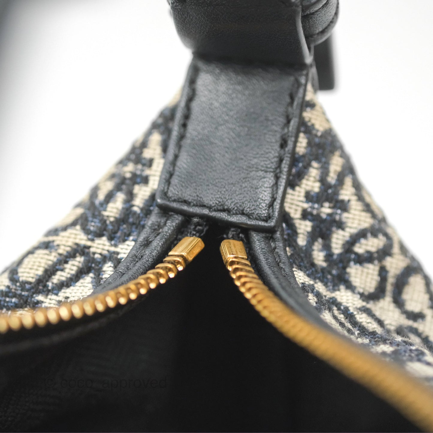Loewe Small Cubi bag in Anagram Jacquard & Calfskin Navy/Black
