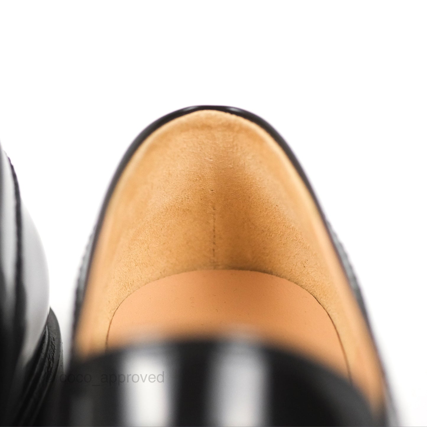 Chanel Patent Calfskin Black Loafers 21S Size 37.5