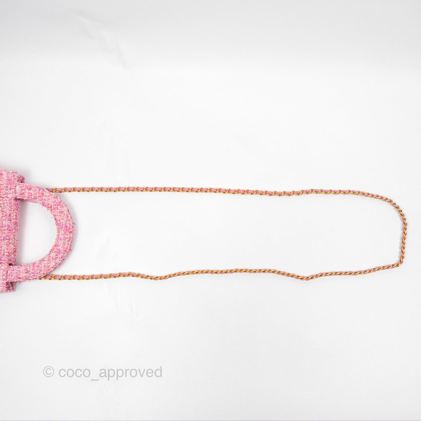 Chanel Kelly Bag Pink Tweed Aged Gold Hardware