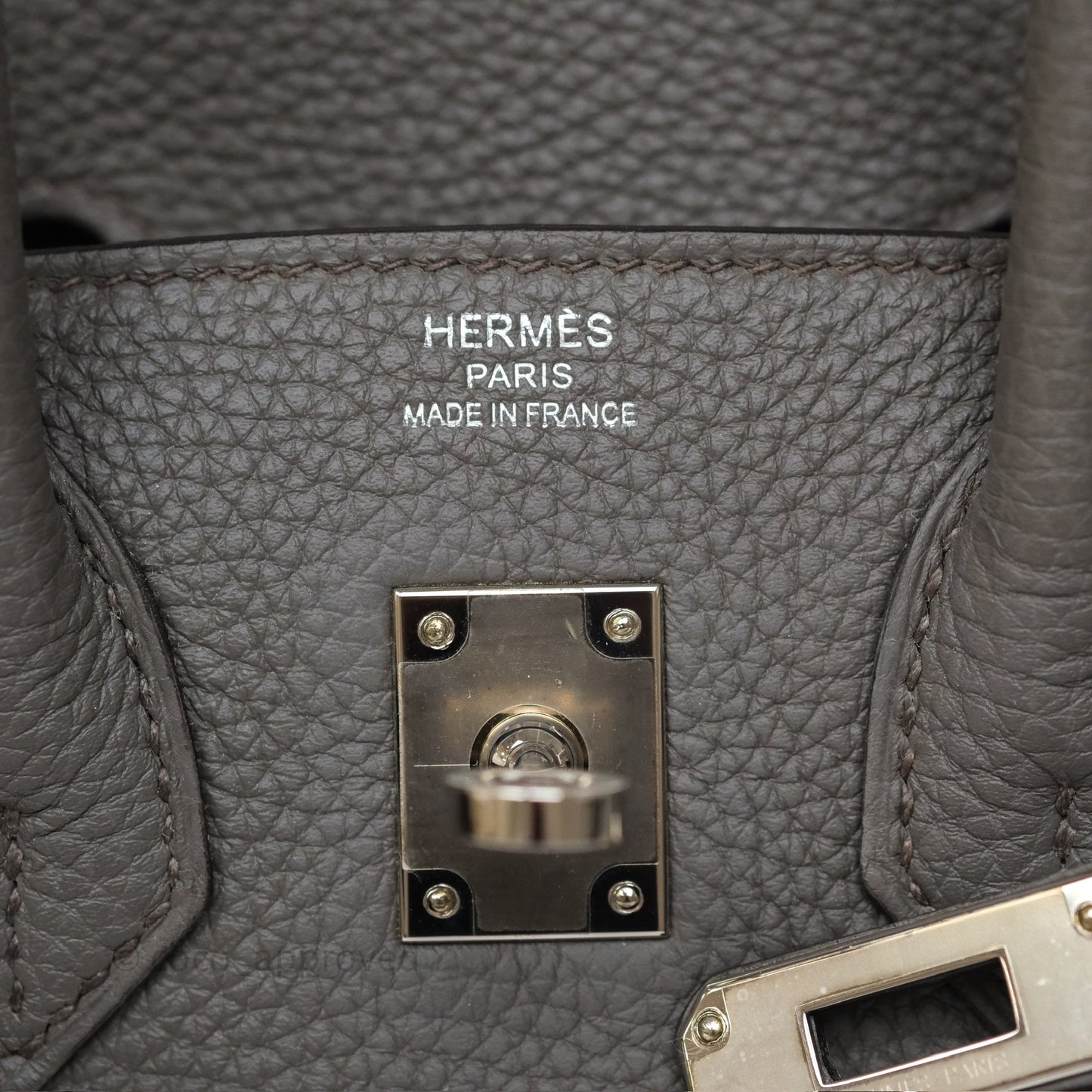Hermès Birkin 25 Retourne Gris Etain 8F Togo Palladium Hardware