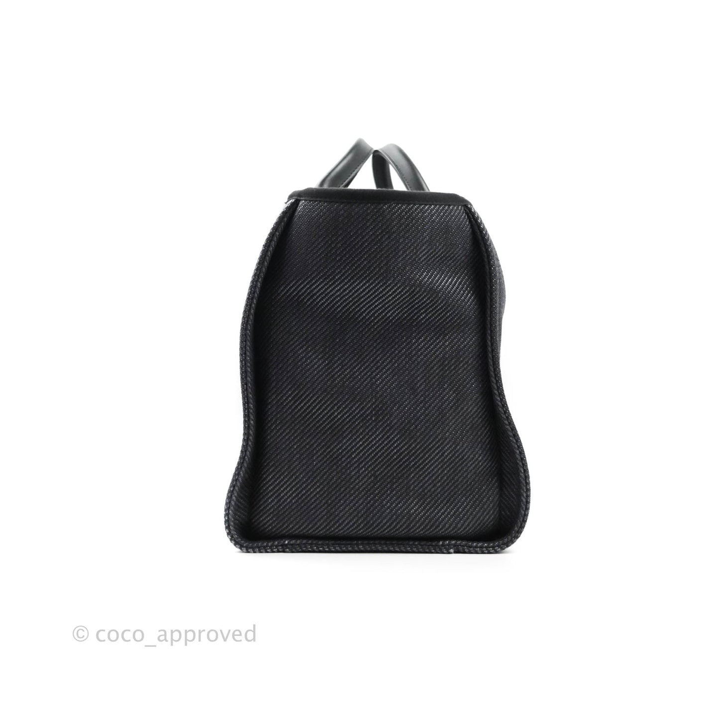 Chanel Large Deauville Charcoal Grey Canvas