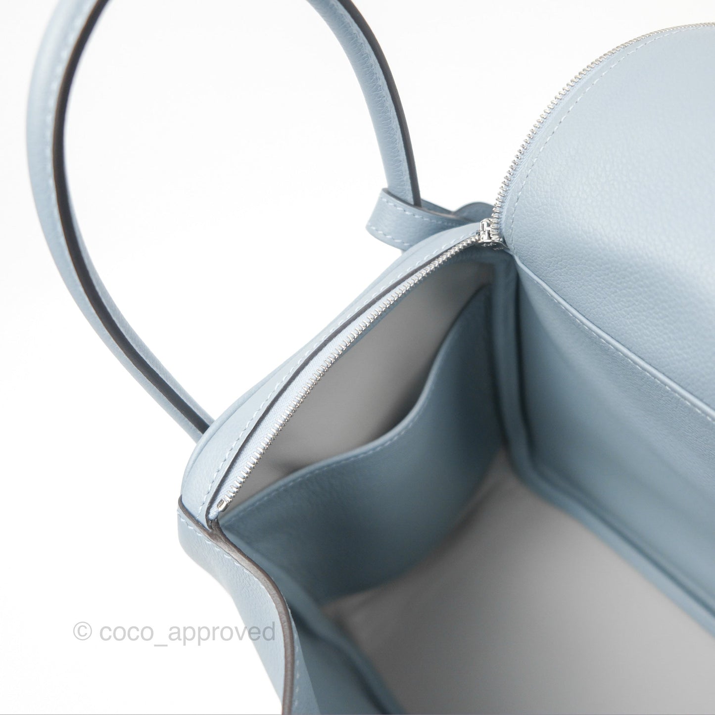 Hermès Lindy 26 Blue Lin Evercolor Palladium Hardware