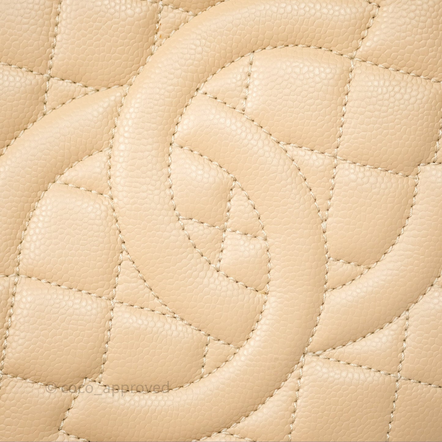 Chanel GST Beige Caviar Gold Hardware