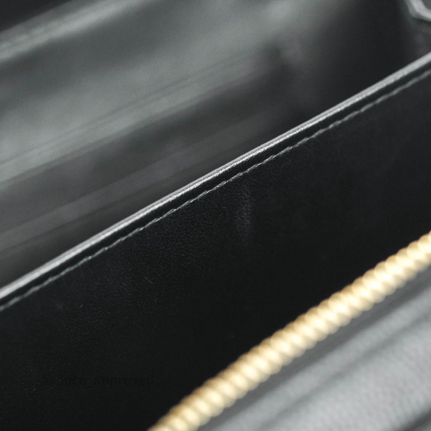 Chanel CC Filigree Vanity Clutch With Chain Caviar Black