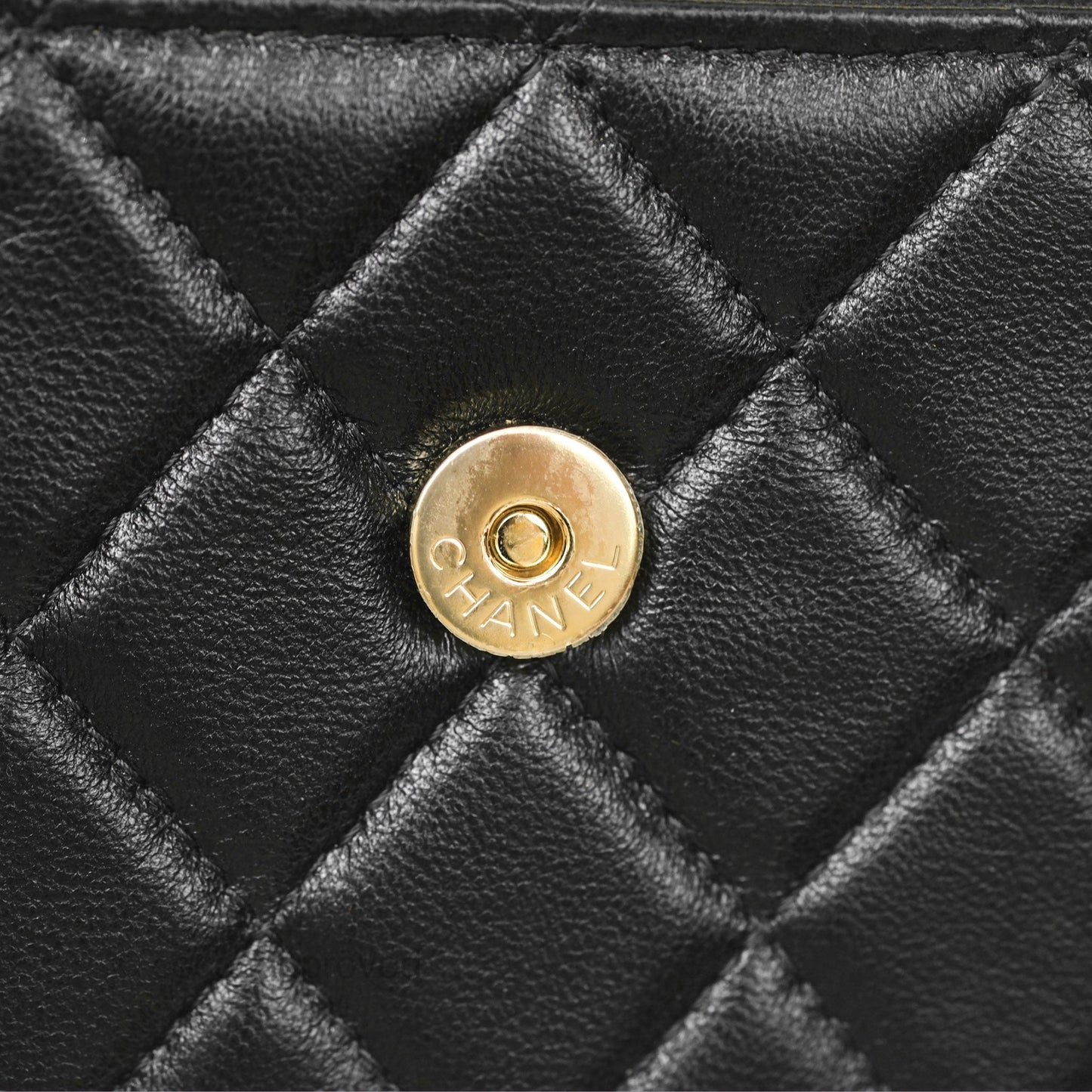 Chanel Top Handle Clutch with Chain Black Lambskin Gold Hardware 22A