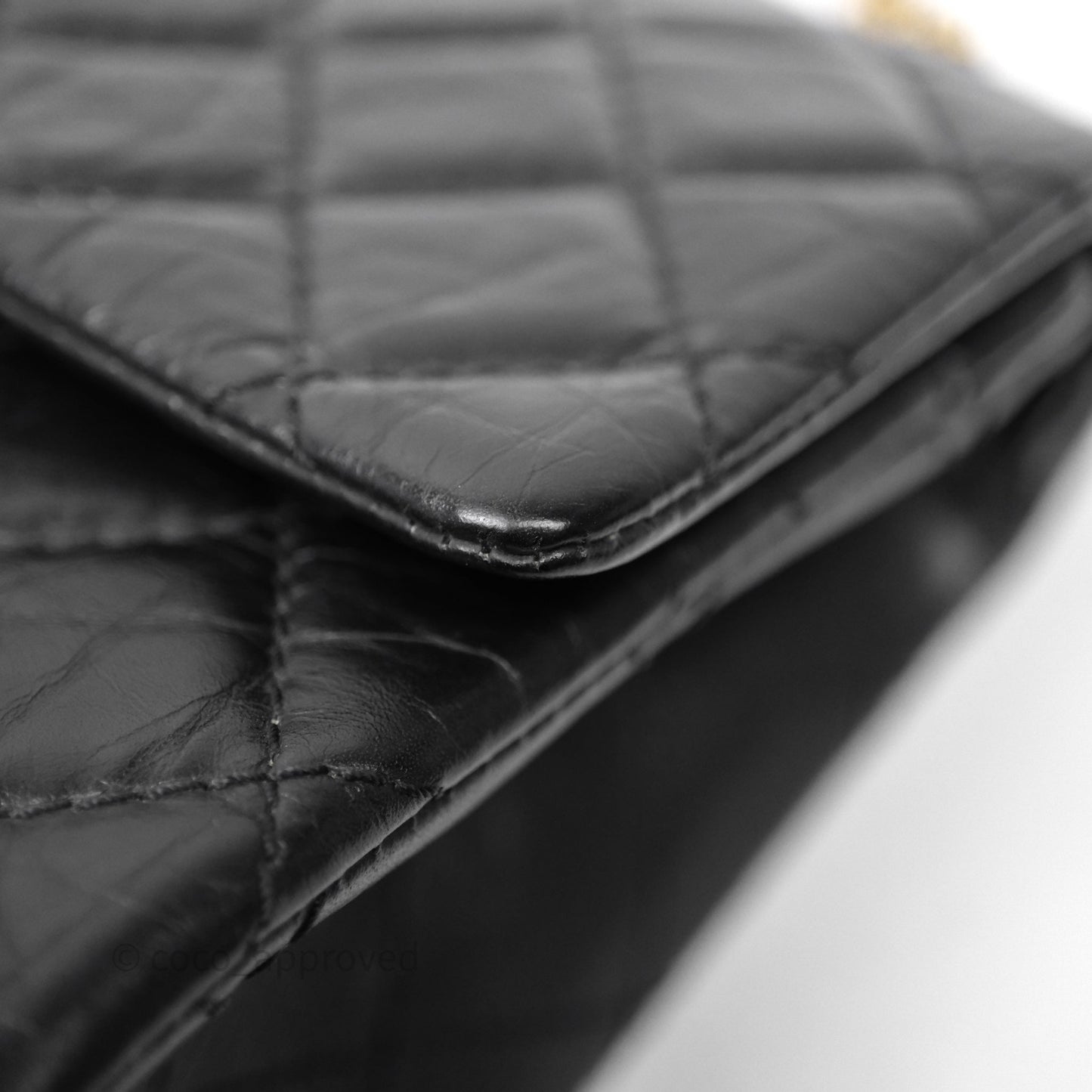 Chanel Reissue 226 Quilted Aged Calfskin Black Aged Gold Hardware
