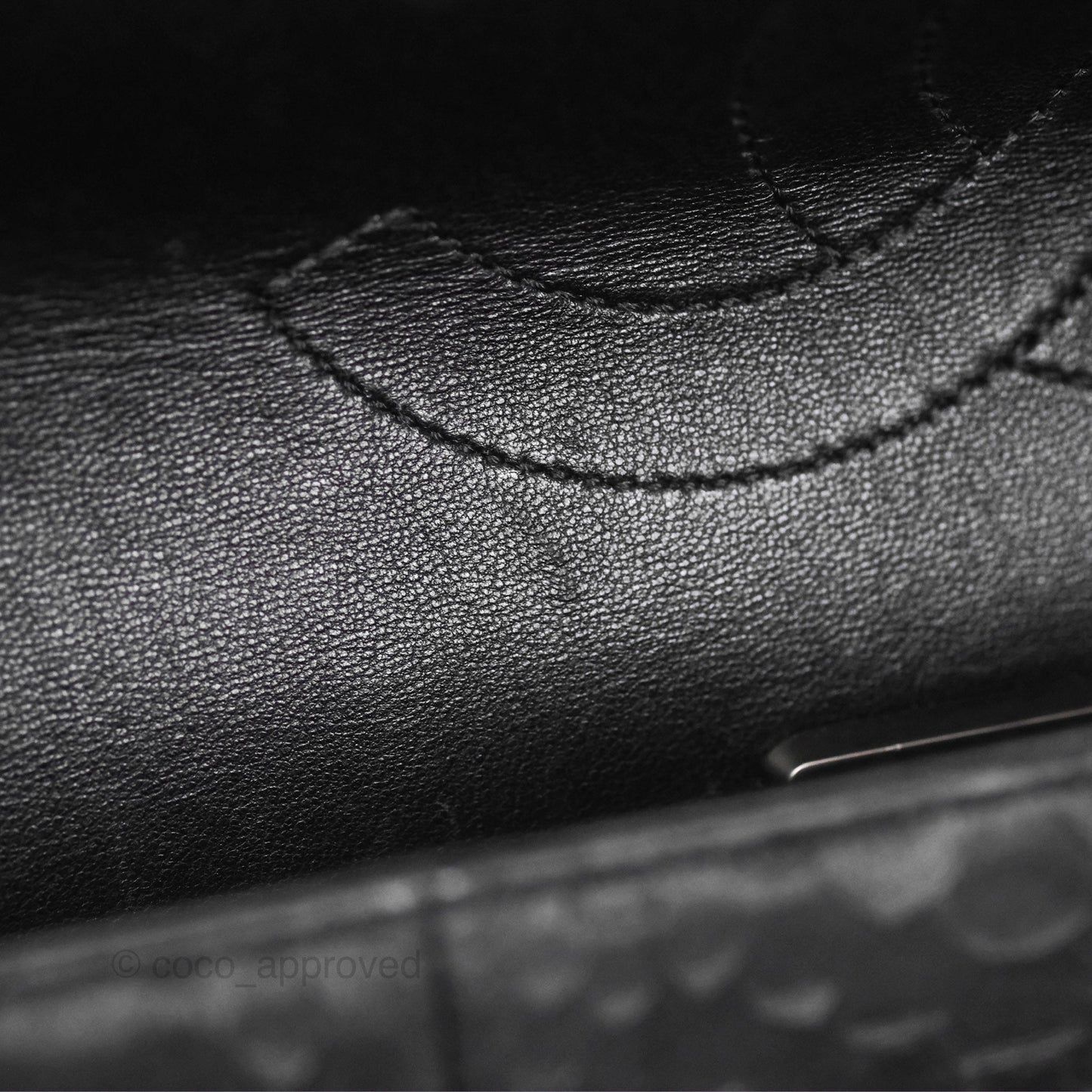 Chanel Maxi Double Flap Black Python Matte Black Hardware