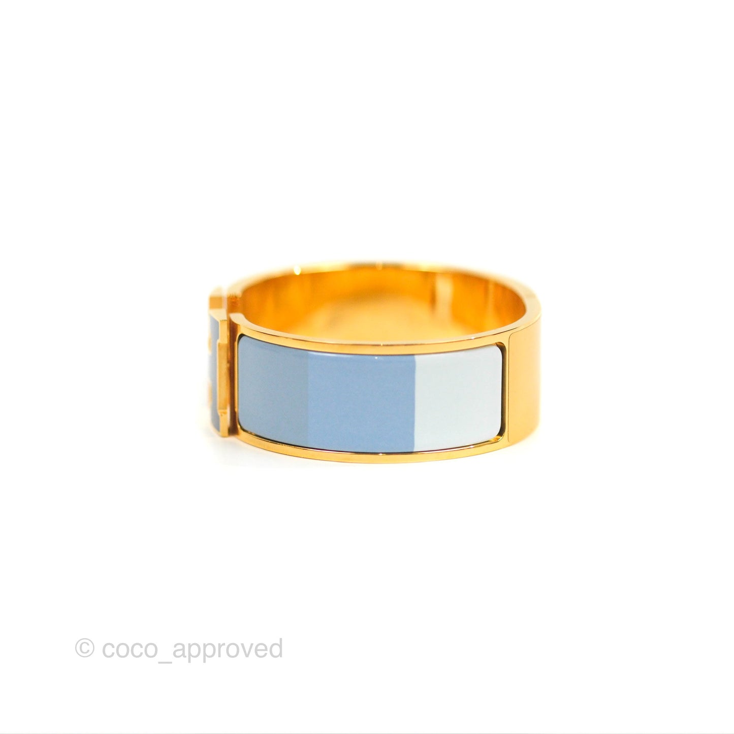Hermès Clic Clac H Rainbow Bracelet Blue Gold Hardware PM