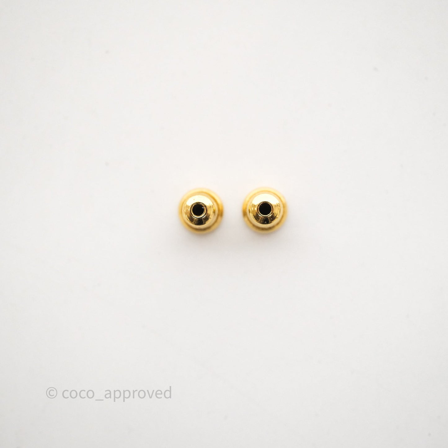 Christian Dior Petit CD Pearl Earrings Gold Tone