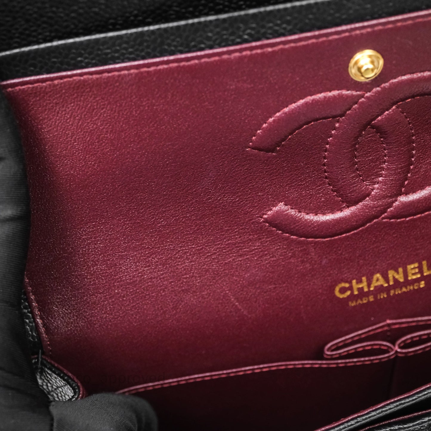 Chanel Classic Medium Flap Quilted Black Caviar Gold Hardware