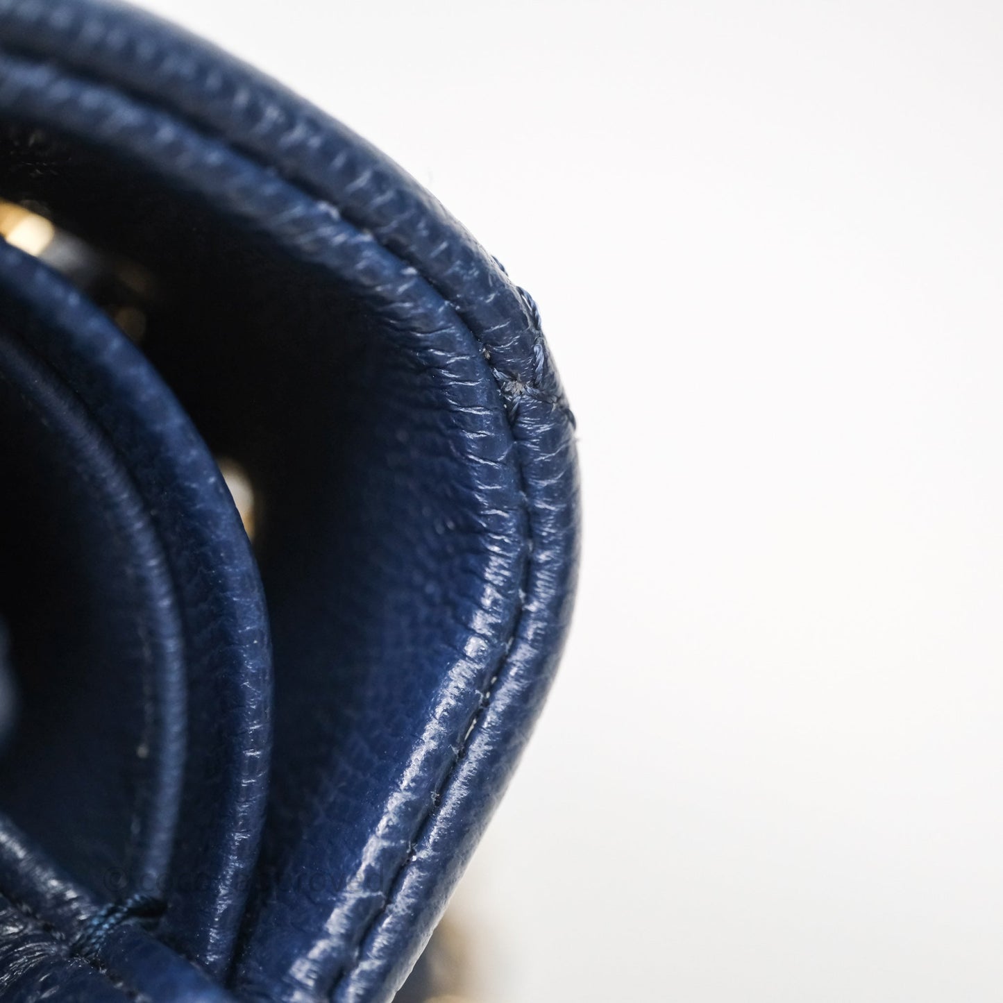Chanel Medium Classic Flap Quilted Dark Blue Caviar Gold Hardware