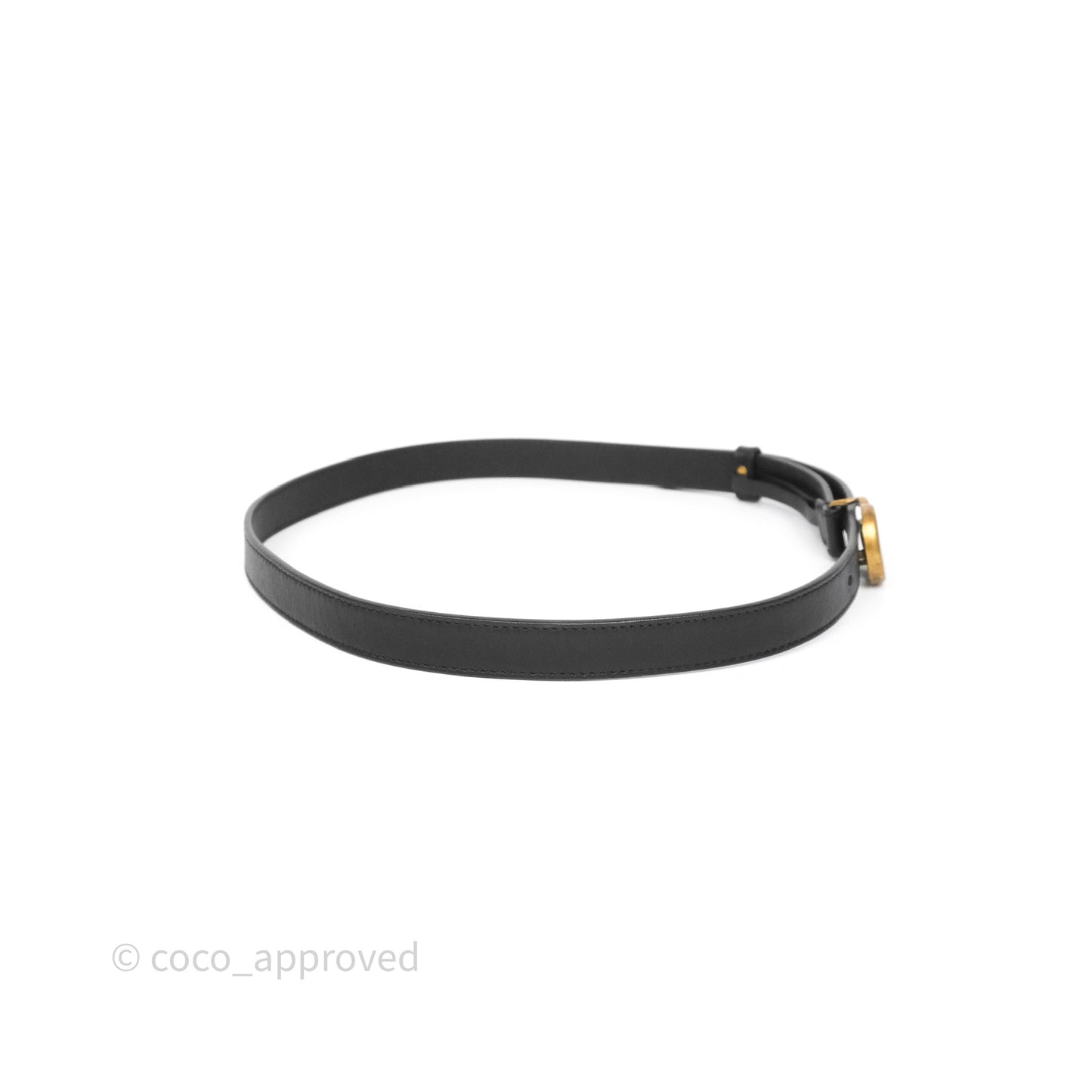 Gucci Double GG 20mm Belt 75 30 Black Calfskin