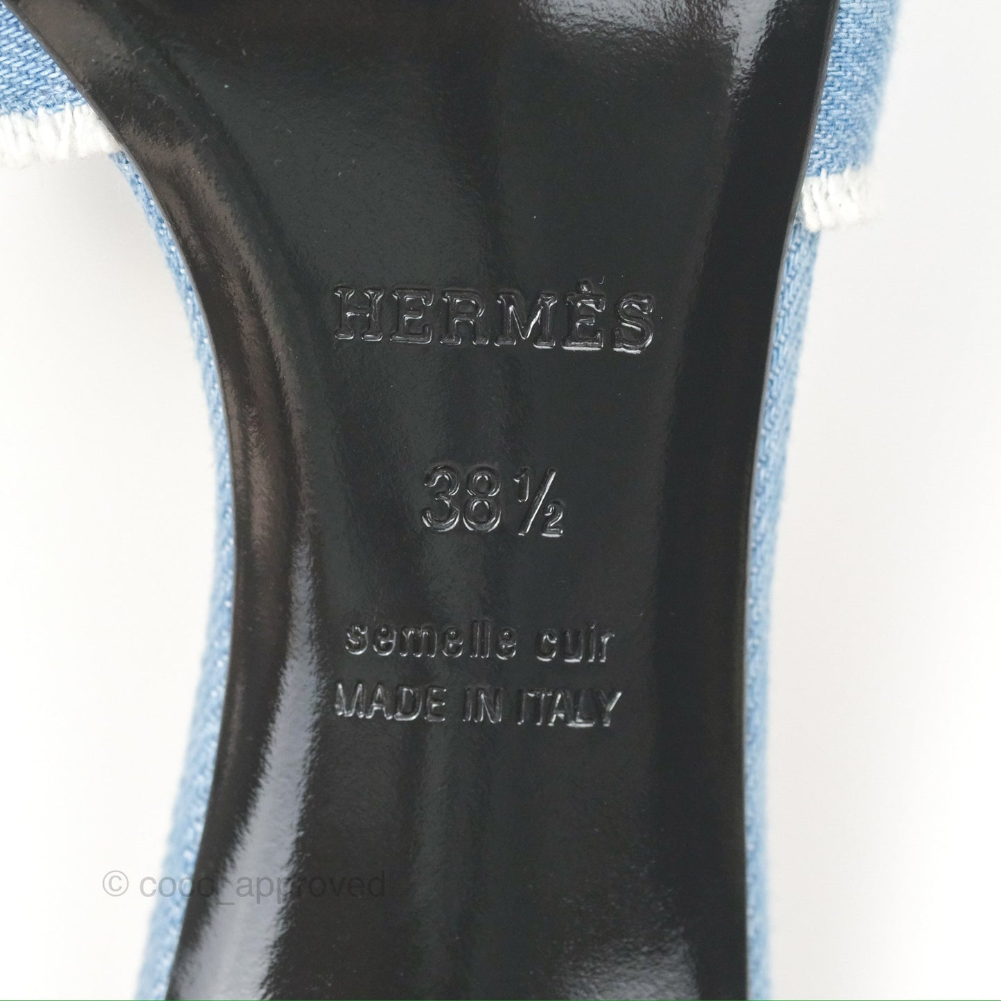 Hermès Oasis Denim Bleu Clair Sandals Size 38.5